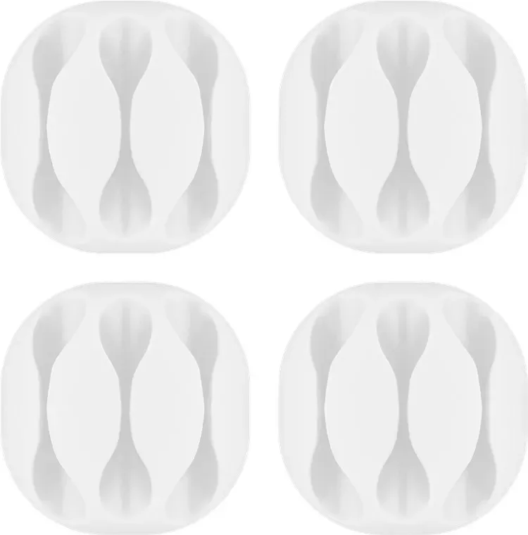 Cleme pentru gestionarea cablurilor cu 3 sloturi Goobay set 4buc alb - imagine 2
