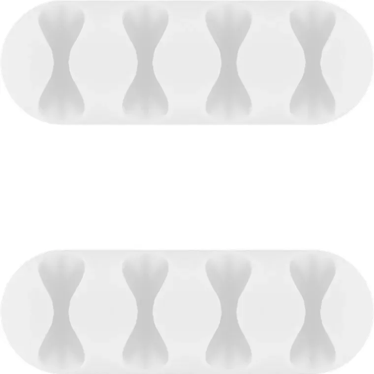 Cleme pentru gestionarea cablurilor cu 4 sloturi Goobay set 2buc alb - imagine 2