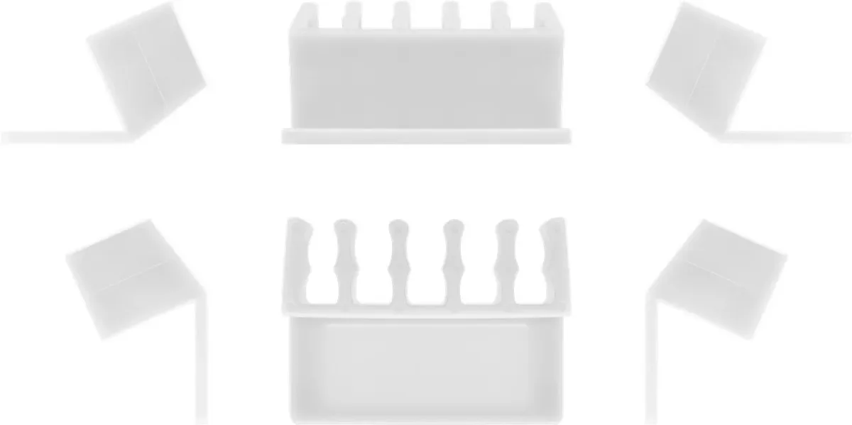 Cleme pentru gestionarea cablurilor cu 5 sloturi Goobay set 2buc alb - imagine 3