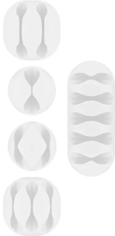 Cleme pentru gestionarea cablurilor Goobay set 5buc alb - imagine 2