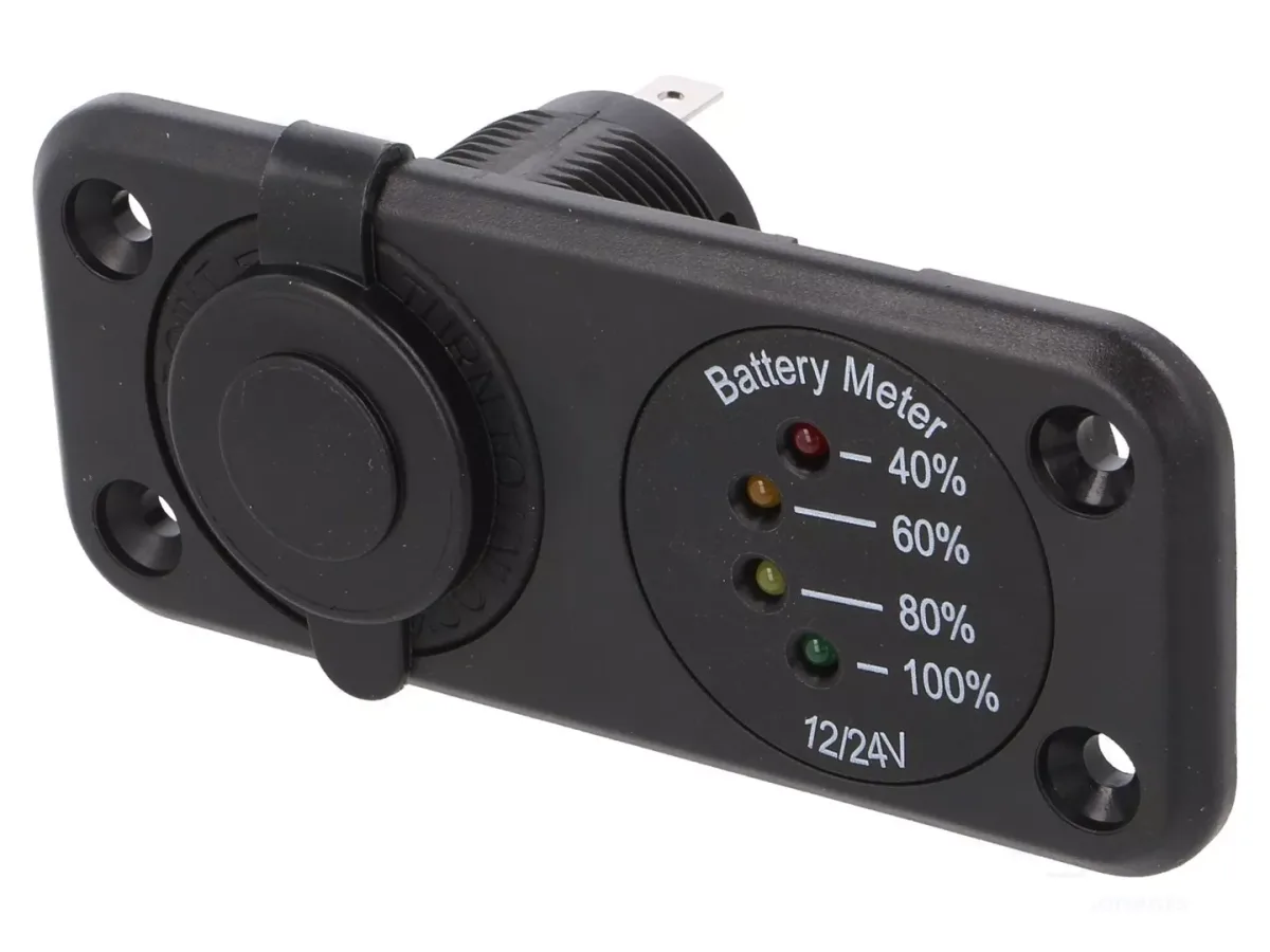 Voltmetru si bricheta auto 7-33VDC SCI A13-142A254PD-BB3