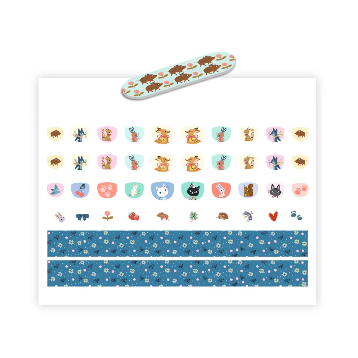 Stickere pentru unghii model animalute, Djeco - imagine 2