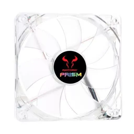 Ventilator Riotoro Cross-X Clear Classic 120mm iluminare albastra - imagine 2