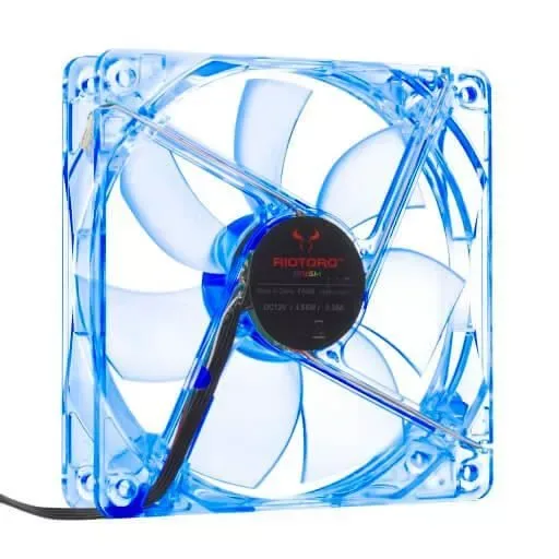 Ventilator Riotoro Cross-X Clear Classic 120mm iluminare albastra - imagine 3