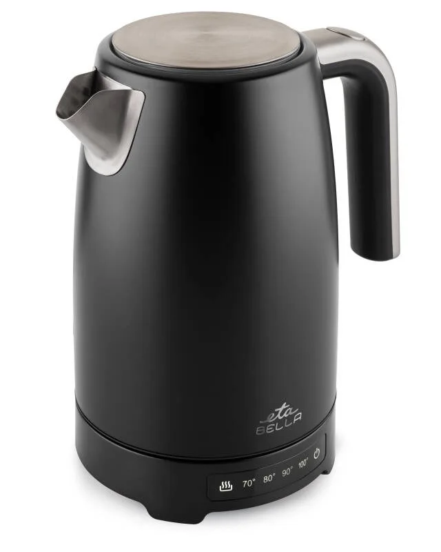 Fierbator electric ETA Bella ETA 2587 90000, 2200 W, capacitate 1.7 litri, temperatura reglabila 70-100°C, functie de mentinere la cald, inox, negru - imagine 3