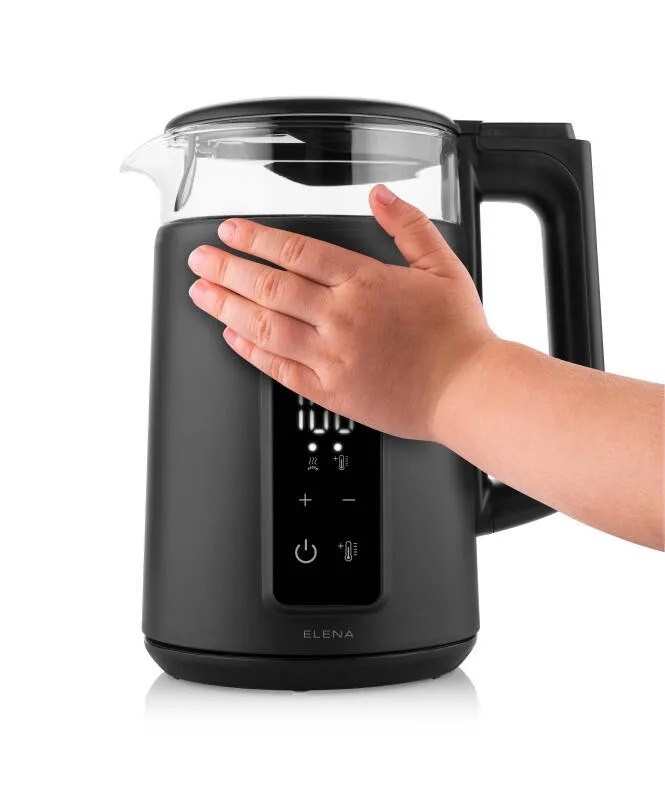 Fierbator electric ETA Elena ETA9595 90000, 2200W, 1,7 litri, temperatura reglabila 40-100°C, afisaj LED, functie de mentinere la cald, negru - imagine 3