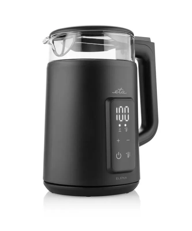 Fierbator electric ETA Elena ETA9595 90000, 2200W, 1,7 litri, temperatura reglabila 40-100°C, afisaj LED, functie de mentinere la cald, negru - imagine 4