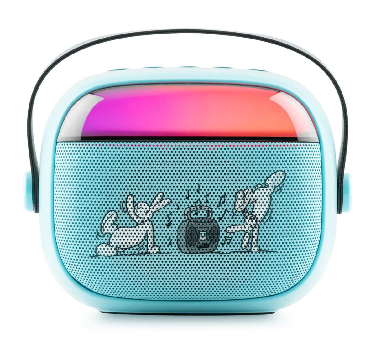 Boxa portabila pentru copii GoGEN BOB si BOBEK PARTY, 3.2 W, USB, Micro SD, microfon fara fir, 3.7V/1200mAh, albastru - imagine 4