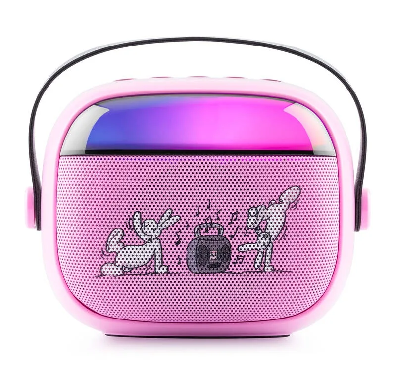 Boxa portabila pentru copii GoGEN BOB A BOBEK PARTY, 3.2 W, USB, Micro SD, microfon fara fir, 3.7V / 1200mAh , roz - imagine 9
