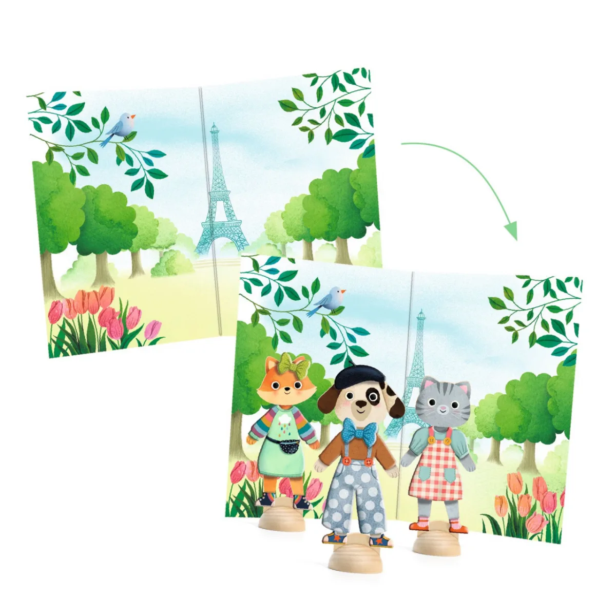 Joc creativ Bine te-am gasit Paris, Djeco - imagine 4