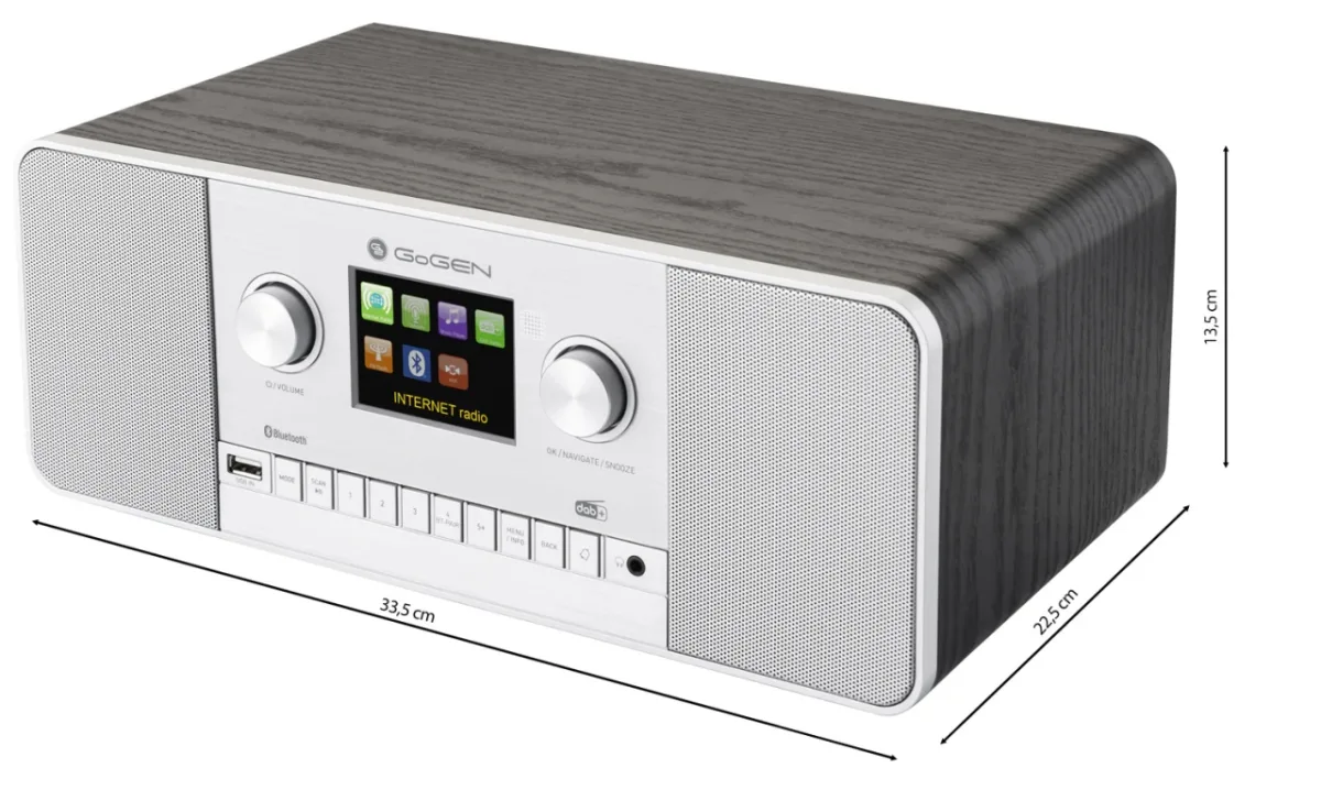 Internet radio GoGEN IR 257 BTDAB, 2x5W, DAB+/FM, LCD, Bluetooth, telecomanda, negru/argintiu - imagine 7