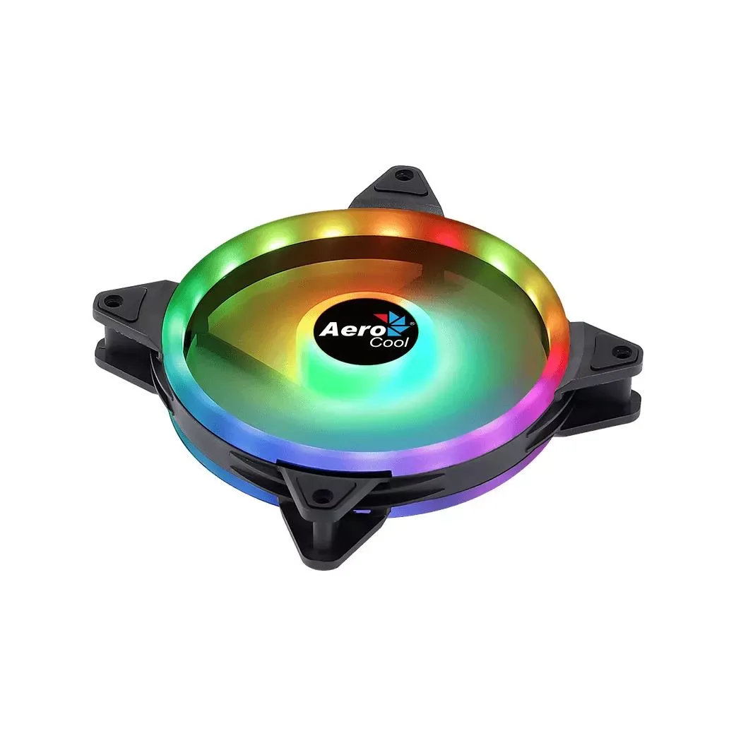 Ventilator Aerocool Duo 140x140x25mm iluminare aRGB rulmenti de tip Hydraulic Bearing 1000 RPM