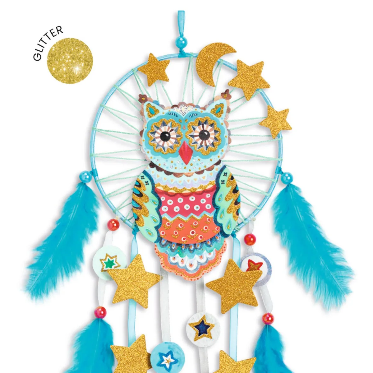 Joc creativ DIY Dreamcatcher bufnita, Djeco - imagine 5
