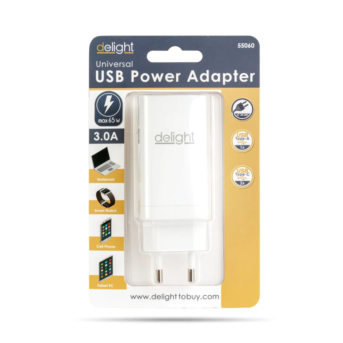 Incarcator retea USB C PD 65W GaN 2x Type C USB A fast charge QuickCharge 3.0 - imagine 5