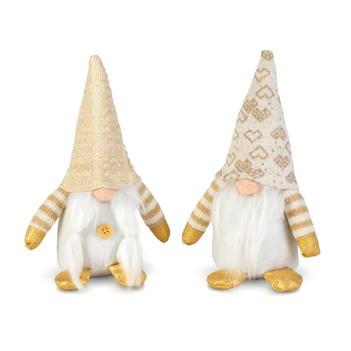 Figurina gnom scandinav decorativ, textil, 25 cm, 2 modele, decor Craciun si iarna - imagine 2