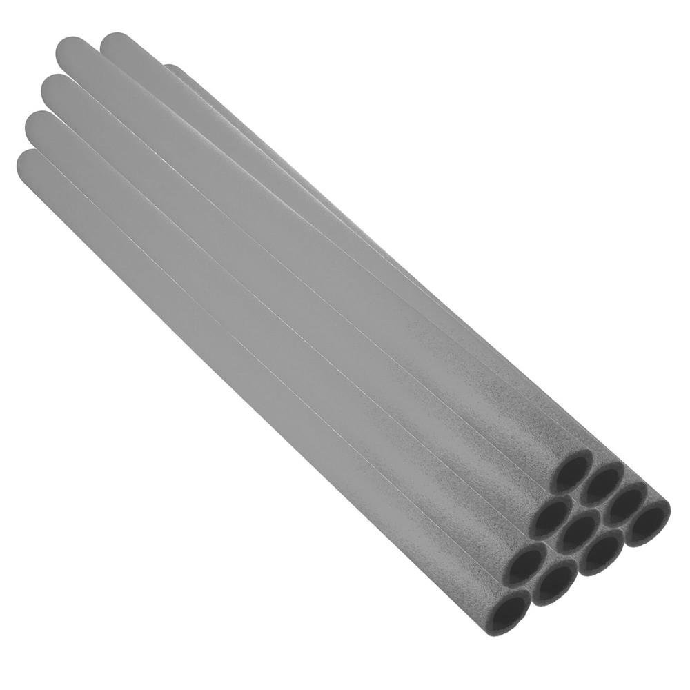 Set complet 12 bureti de protectie pentru trambuline cu 6 stalpi, 80cm, gri
