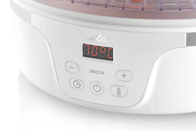 Deshidrator de alimente ETA Secca 7301 90000, 380 W, 5 niveluri, 35-70 °C, afisaj LED, alb - imagine 2