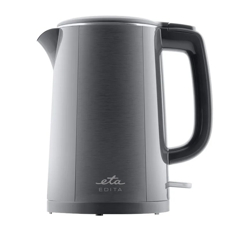 Fierbator electric ETA Edita 8595 90020, 1.5 litri, 2200W, otel inoxidabil, pereti dubli, gri