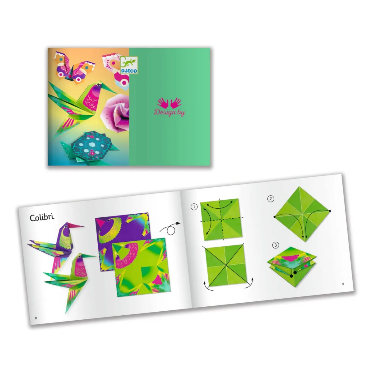Joc creativ origami Animale si flori exotice, Djeco - imagine 3