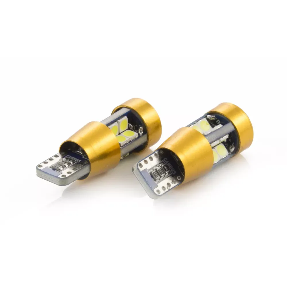 Set becuri LED SMD T10 W5W 12V 5W 300lm alb pentru interior portbagaj Canbus CARGUARD 2buc - imagine 2