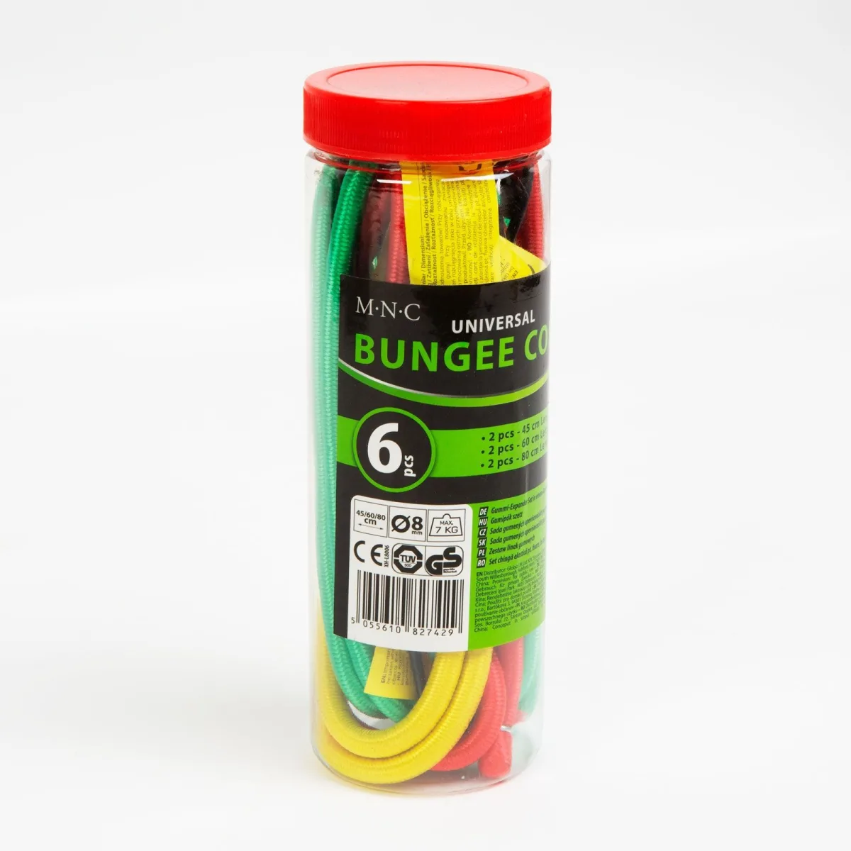 Set chingi elastice 6 buc 45 60 80cm fixare bagaje cu carlige metalice auto 10kg - imagine 2