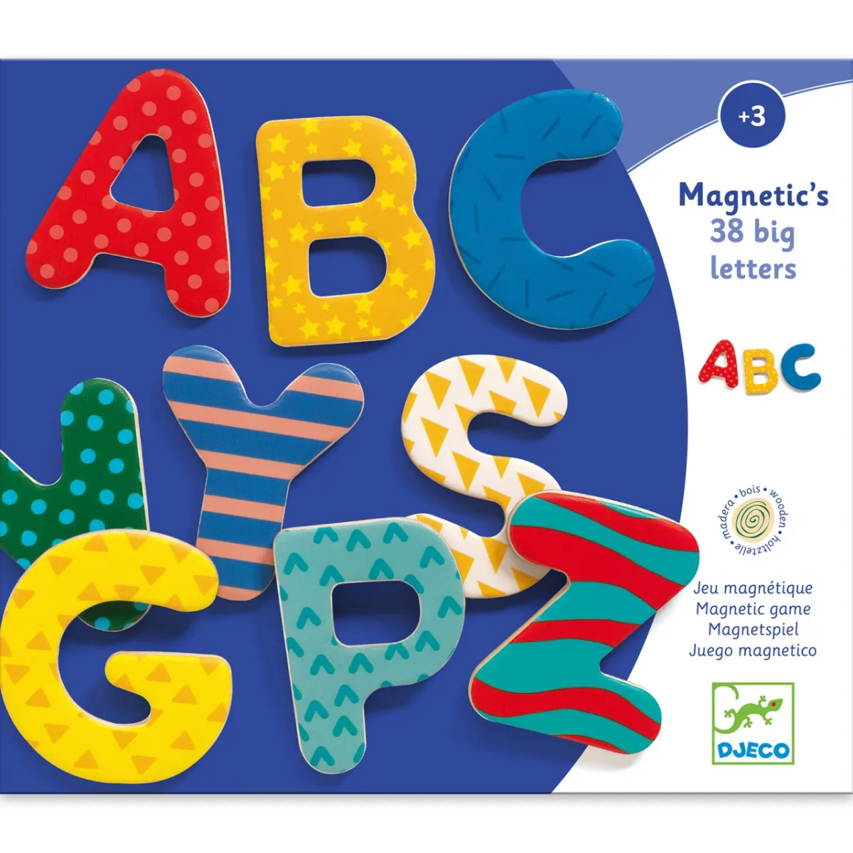 Joc cu magneti 38 Litere colorate, Djeco - imagine 2