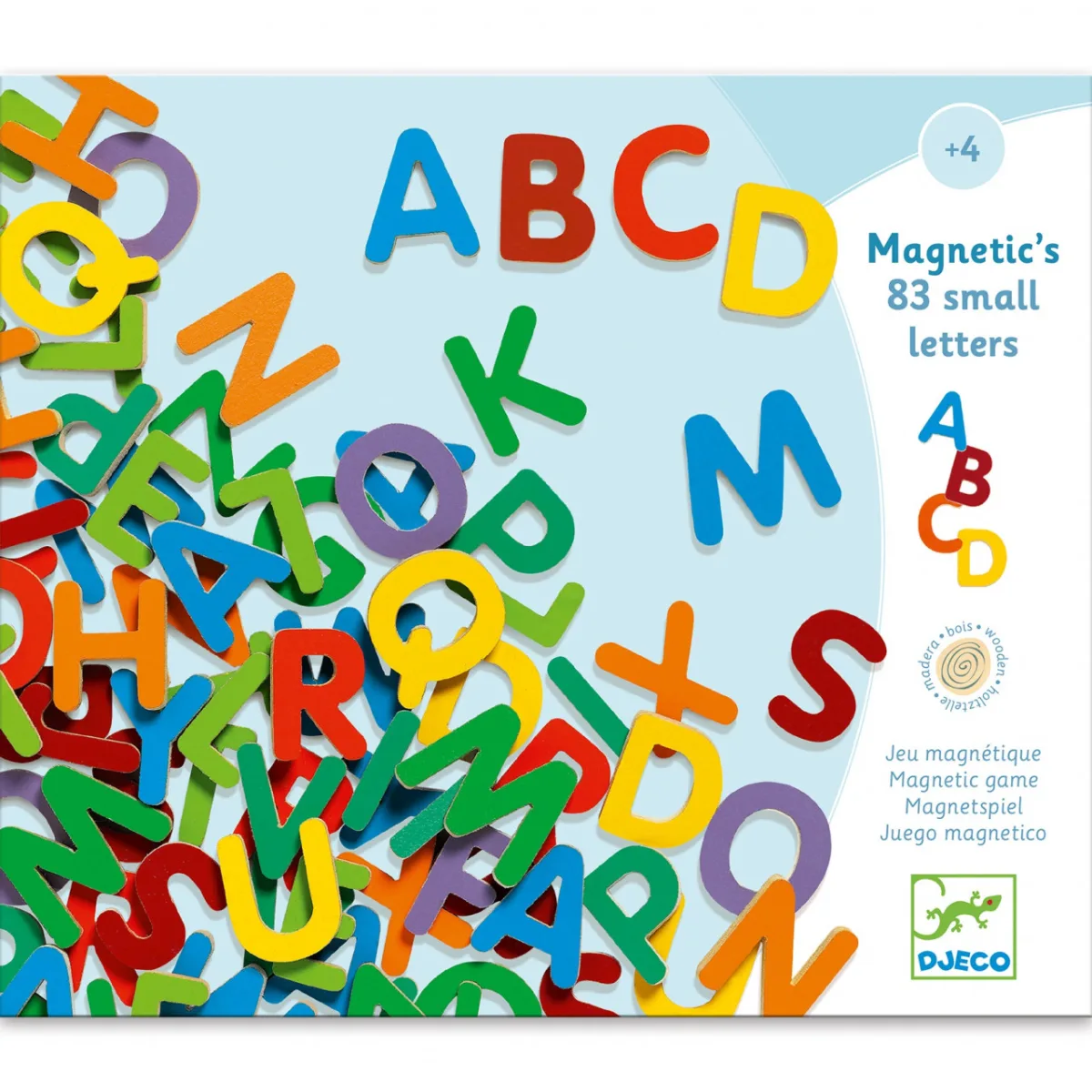 Joc cu magneti 83 Litere colorate, Djeco - imagine 2