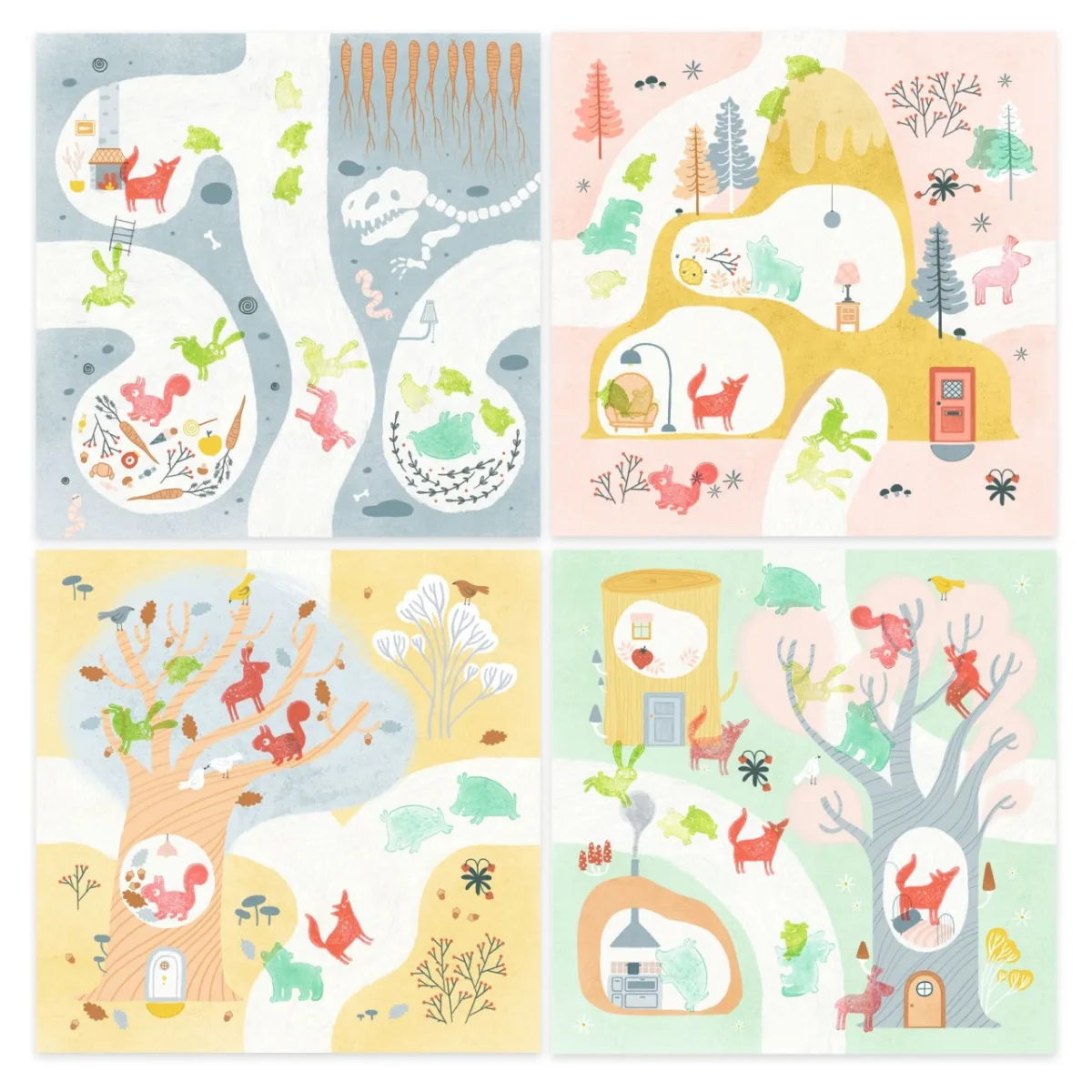 Joc creativ cu stampile Animale din padure, Djeco - imagine 5