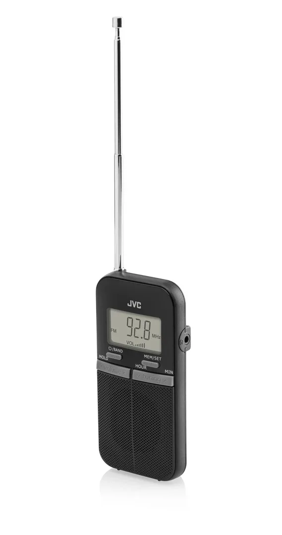 Radio de buzunar portabil JVC RA-E411B, Afisaj LCD, Tuner digital FM/AM, Negru - imagine 3