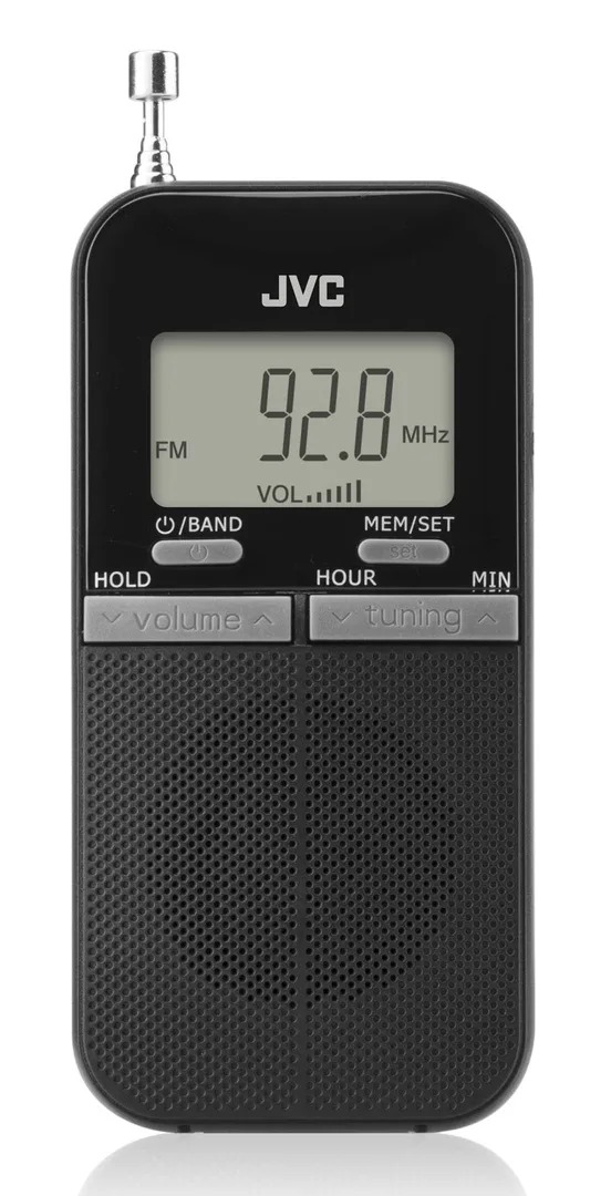 Radio de buzunar portabil JVC RA-E411B, Afisaj LCD, Tuner digital FM/AM, Negru - imagine 4