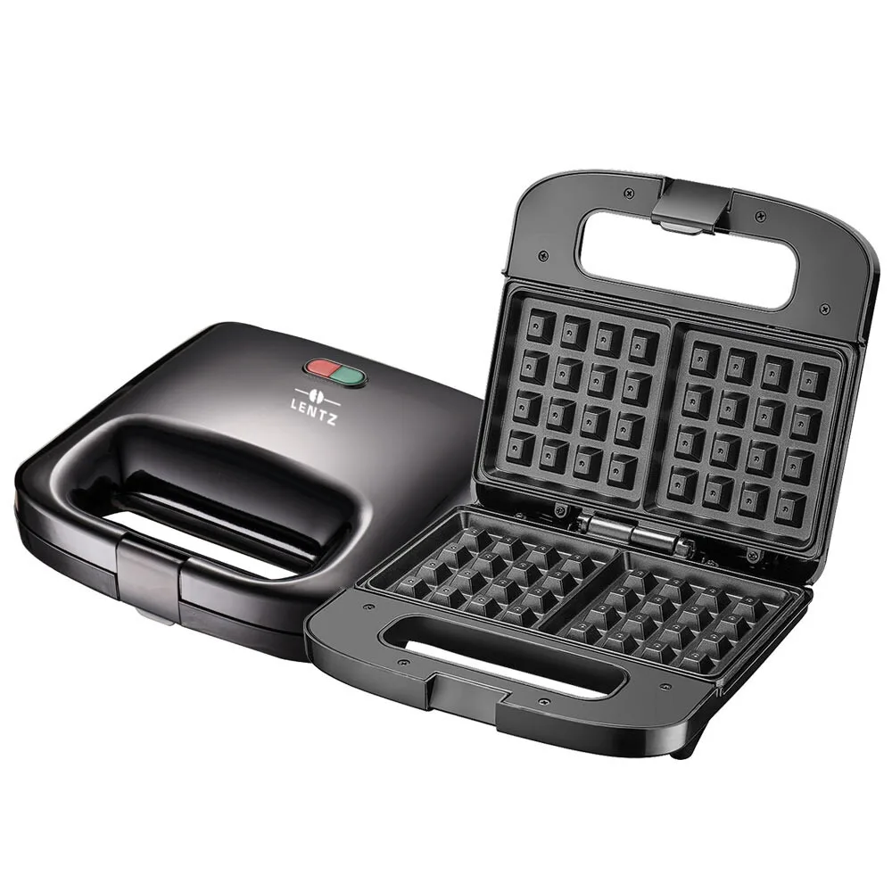 Aparat pentru preparat vafe LENTZ 29023, 750 W, placi antiaderente, negru - imagine 5