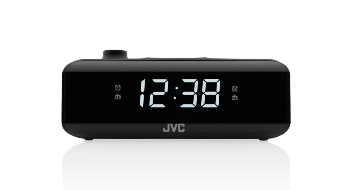 Radio cu ceas si alarma JVC RA-E211B, proiectie ora, tuner digital FM/AM, setare luminozitate, negru - imagine 5