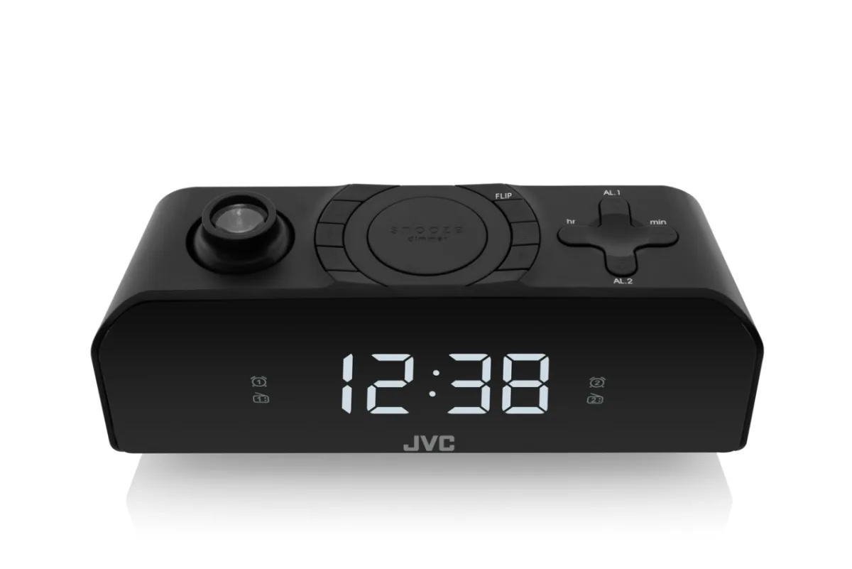 Radio cu ceas si alarma JVC RA-E211B, proiectie ora, tuner digital FM/AM, setare luminozitate, negru - imagine 7