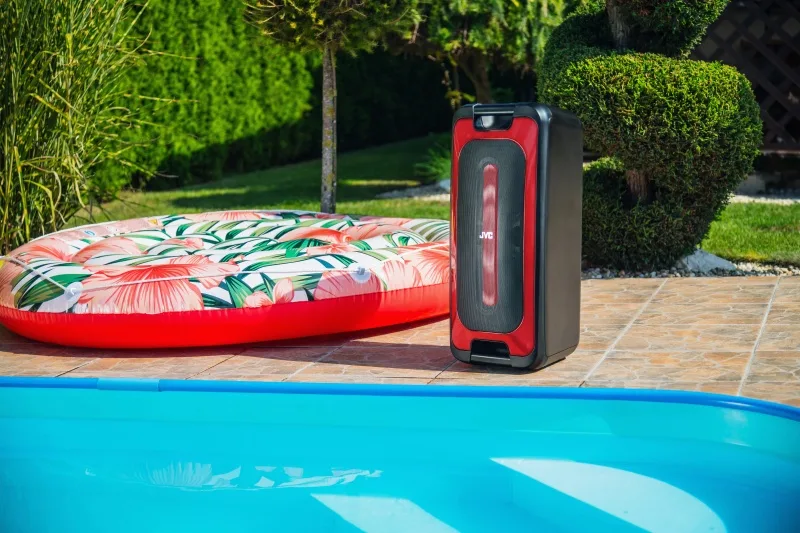 Boxa portabila JVC XS-EP424B, 140W, Bluetooth, USB, Radio FM, Microfon, AUX IN, Negru - imagine 7