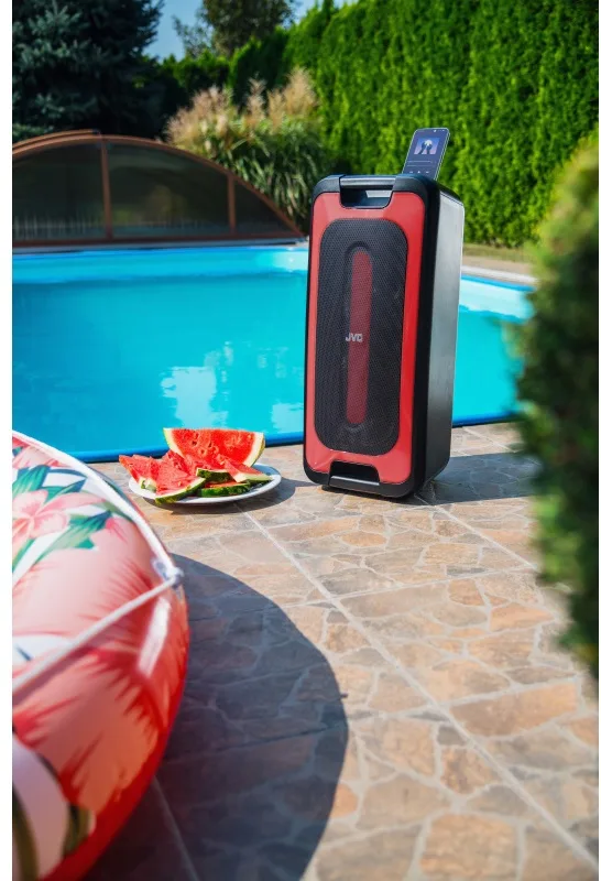 Boxa portabila JVC XS-EP424B, 140W, Bluetooth, USB, Radio FM, Microfon, AUX IN, Negru - imagine 8