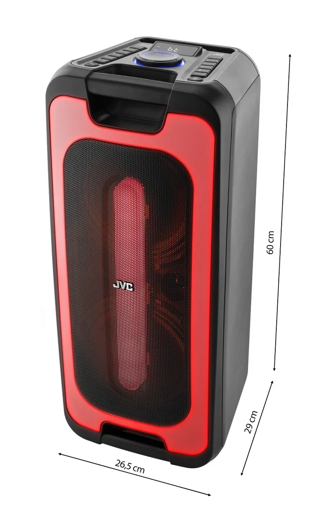 Boxa portabila JVC XS-EP424B, 140W, Bluetooth, USB, Radio FM, Microfon, AUX IN, Negru - imagine 9
