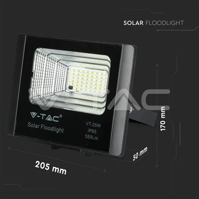 Reflector LED 12W 6000K 550lm cu incarcare solara V-TAC - imagine 5
