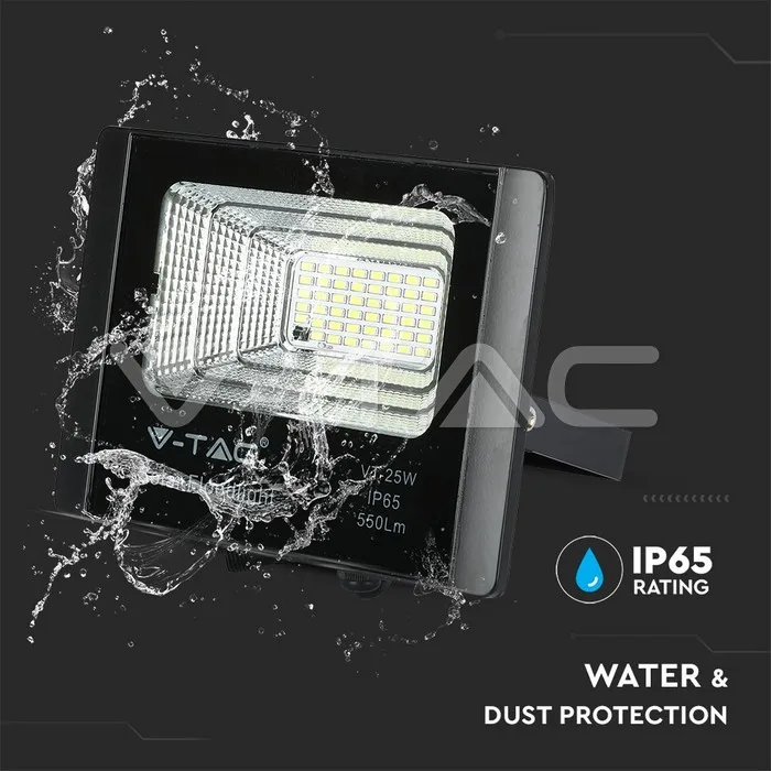 Reflector LED 12W 6000K 550lm cu incarcare solara V-TAC - imagine 2