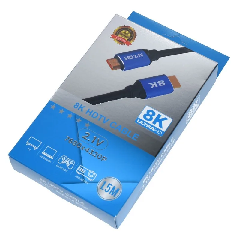 Cablu HDMI v2.1 8K 60HZ 1m HDMI tata - HDMI tata CA - imagine 2