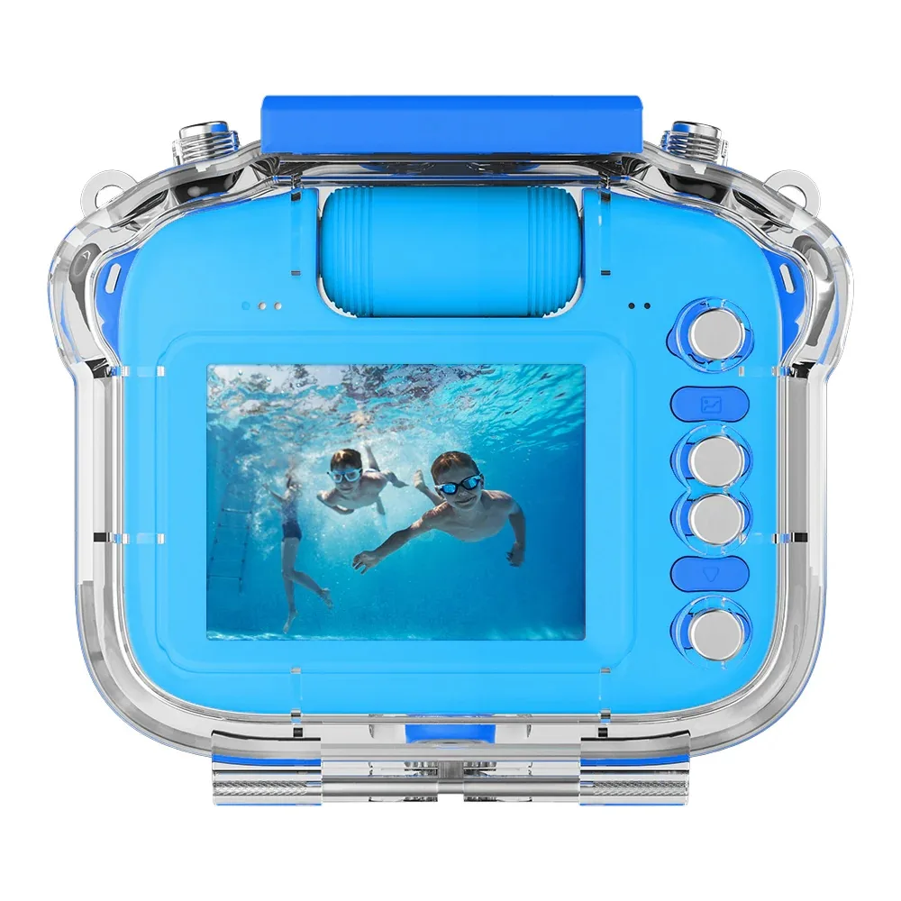 Aparat foto-video pentru copii GoGEN BOB si BOBEK AQUA FOTO, 12 Mpx , camera selfie, carcasa impermeabila, IP68, albastru - imagine 4