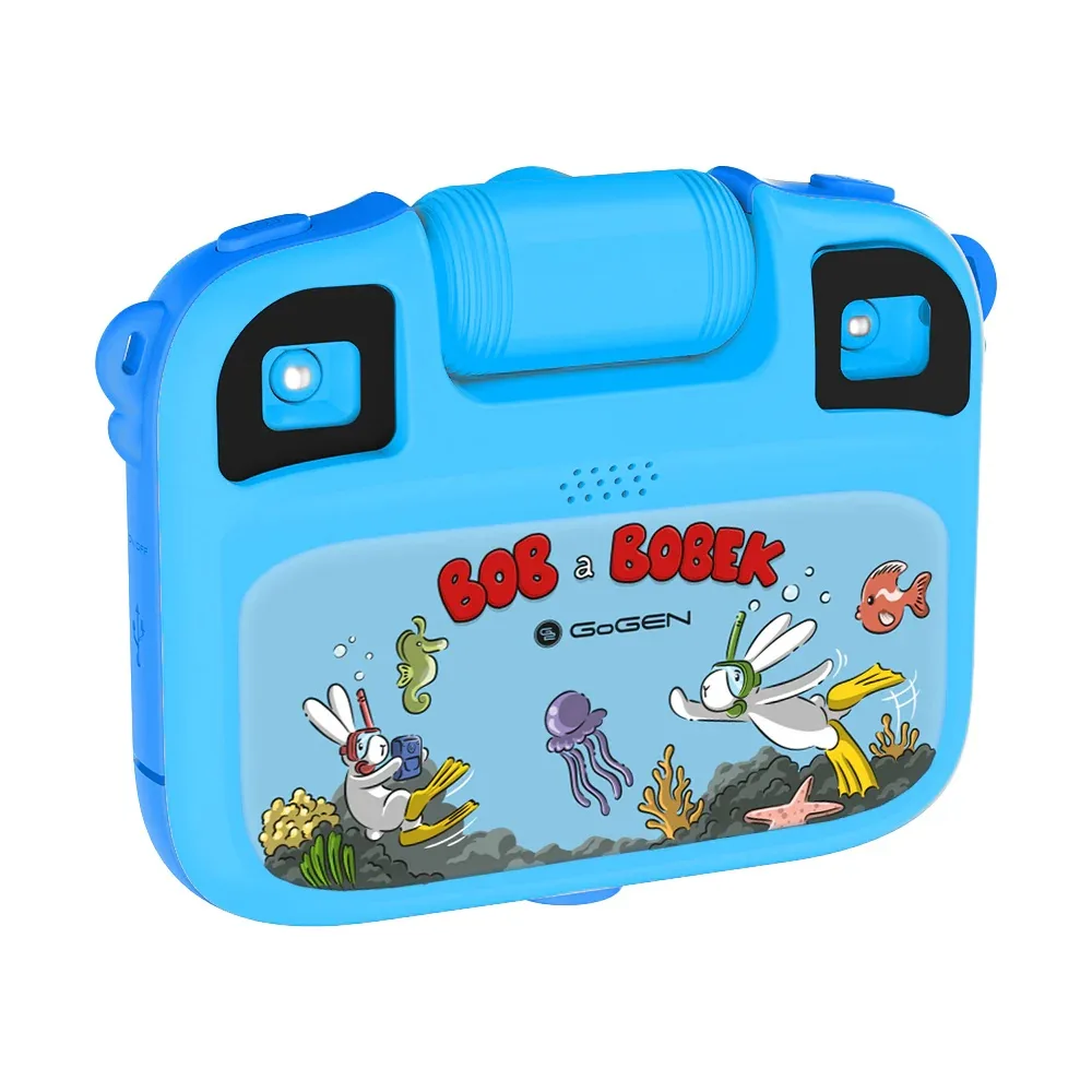 Aparat foto-video pentru copii GoGEN BOB si BOBEK AQUA FOTO, 12 Mpx , camera selfie, carcasa impermeabila, IP68, albastru - imagine 5