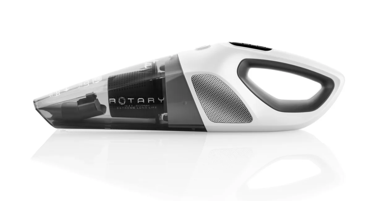Aspirator de mana ETA Rotary 1425 90000, baterie Li-ion 14,4 V, perie turbo, gri-alb - imagine 2