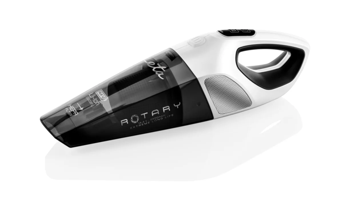 Aspirator de mana ETA Rotary 1425 90000, baterie Li-ion 14,4 V, perie turbo, gri-alb - imagine 3