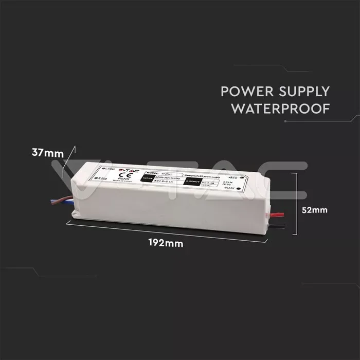 Sursa alimentare banda LED 12V 8A 100W IP67 V-TAC - imagine 3