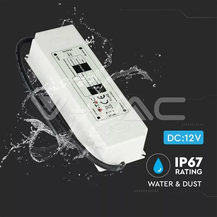 Sursa alimentare banda LED 12V 6A 75W IP67 V-TAC - imagine 3