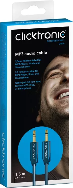 Cablu audio Profesional Jack 3.5 mm 1.5m tata-tata stereo OFC cupru fara oxigen Clicktronic - imagine 3