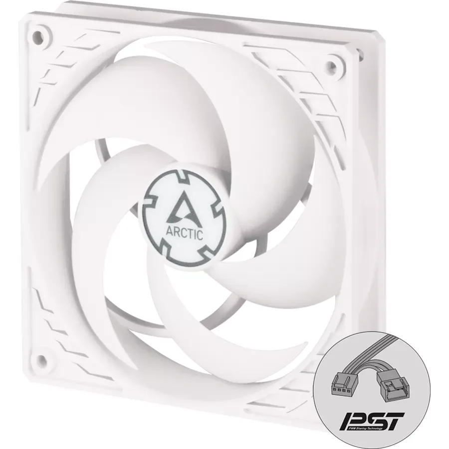 Ventilator P12 PWM PST 120 x 120 x 25 mm 200-1800RPM alb ARCTIC AC ACFAN00170A