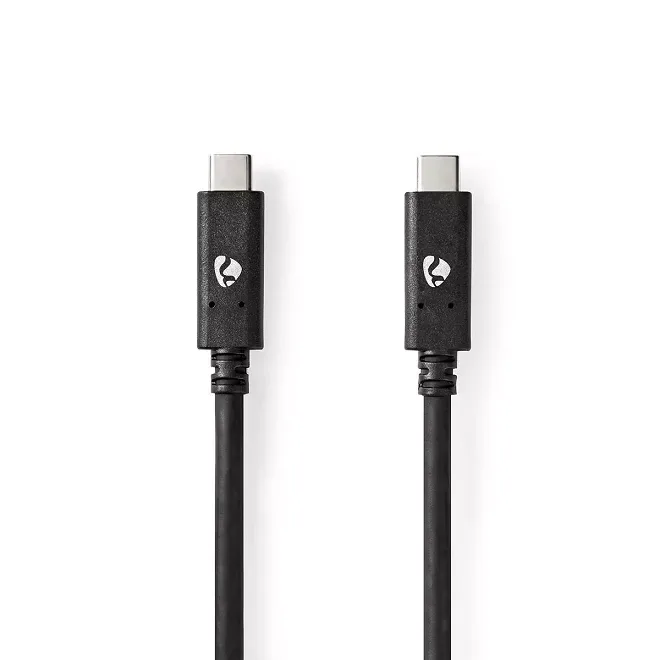Cablu USB TYPE C tata - USB TYPE C tata 1m 100W 10Gbps 3.2 Gen 2 negru Nedis