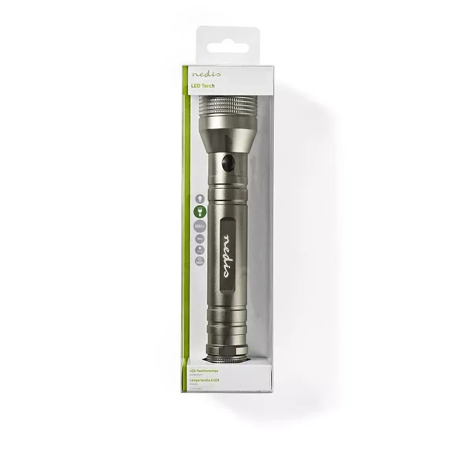 Lanterna LED 10W 500lm IPX4 3x C/LR14 gri Nedis - imagine 3