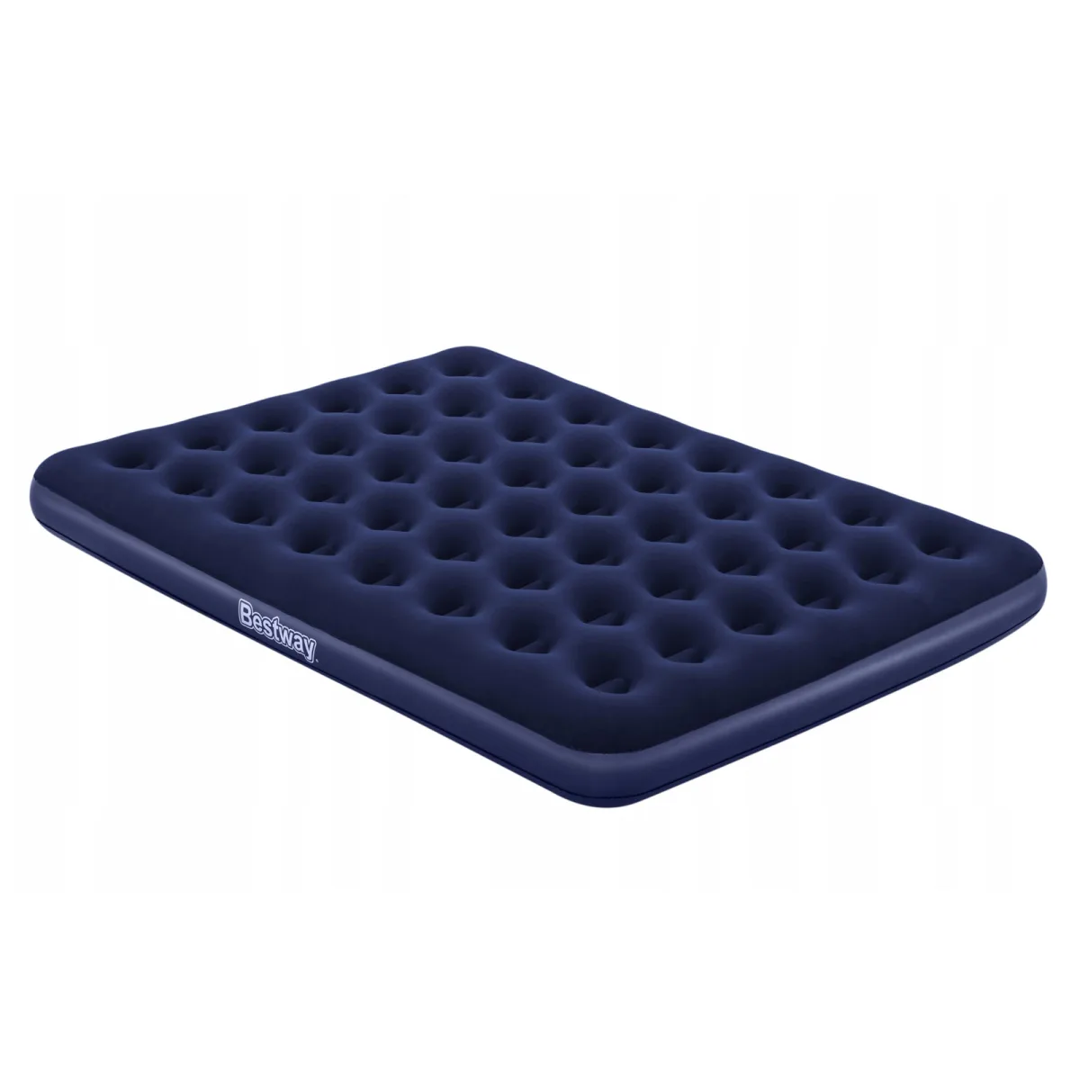 Saltea gonflabila dublu, velur, albastru, 203x152x22 cm, utilizare interioara si exterioara - imagine 2